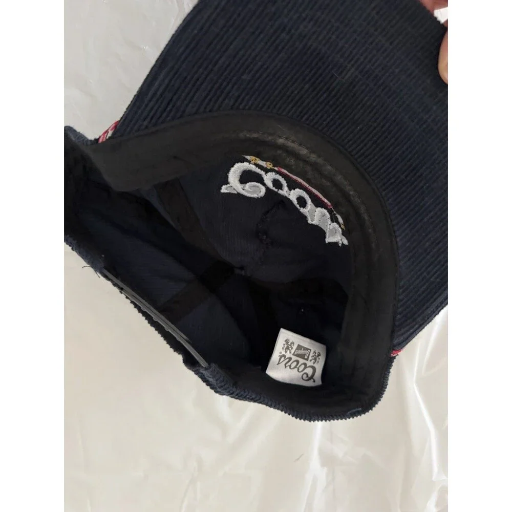 Coors Banquet Corduroy Snapback Hat Black Rope Adjustable Beer Cap Embroidered